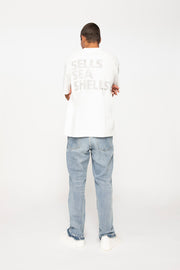 Sea Shells Diamante Tee - Ivory