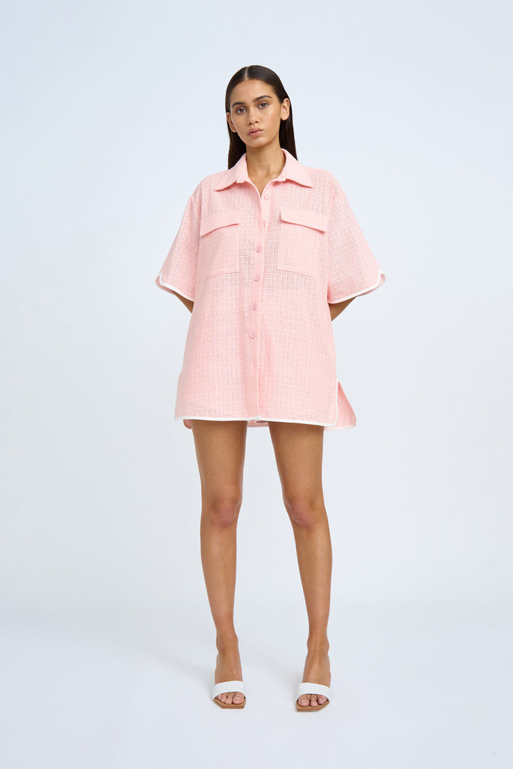 Serena Pocket Sun Shirt - Dusty Pink