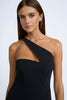 Sharp One Shoulder Dress - Black