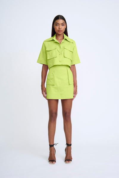 Sunny Lime Pocket Mini Skirt - Sunny Lime