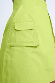 Sunny Lime Pocket Mini Skirt - Sunny Lime