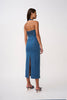 Savannah Denim Halter Midi Dress | Final Sale - Blue Denim