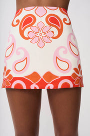 Sierra Paradiso Mini Skirt- Pink Red Orange