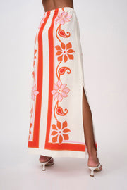 Sierra Paradiso Long Sun Skirt | Final Sale - Pink Red Orange