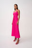 Soleil Pipe Bias Midi Dress | Final Sale - Fuchsia Pink