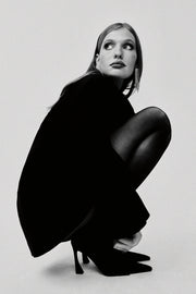 The Adele Oversized Blazer Mini Dress - Black
