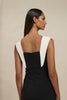 The Cleo Midi Dress - Ivory Black