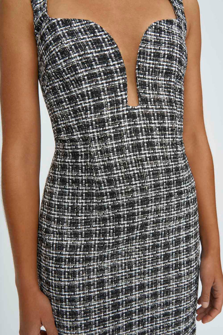 Two Strap Scoop Mini Dress Final Sale - Black Ivory