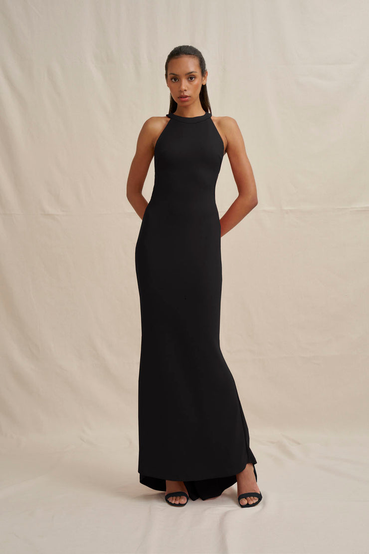Velora Open Back Jersey Gown – BY JOHNNY.