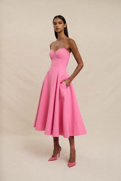 Venus Shell Strapless Dress - Pink