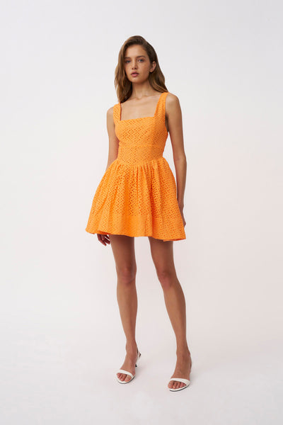 Vita Anglaise Mini Dress - Peach