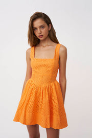 Vita Anglaise Mini Dress - Peach