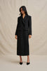 Winona Long Line Coat - Black