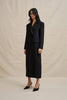Winona Long Line Coat - Black