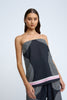 Zen Linear Strapless Top | Final Sale - Black Ivory Pink