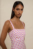 Zinnia Geo Bias Midi Dress - Lilac Yellow Berry