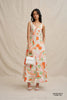 Bloomtide Maxi Dress - Multi Green Peach