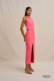 Chloe Shell Top - Coral Pink