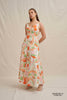 Bloomtide Maxi Dress - Multi Green Peach