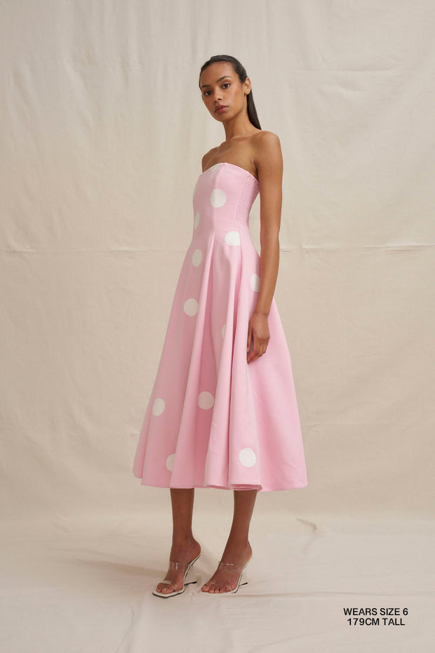 Vivienne Polka Dress - Pink