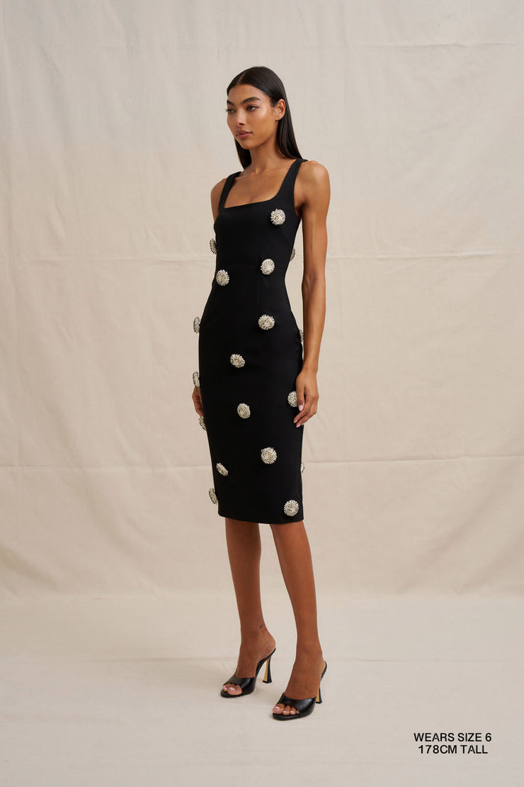 Priscilla Midi Dress - Black