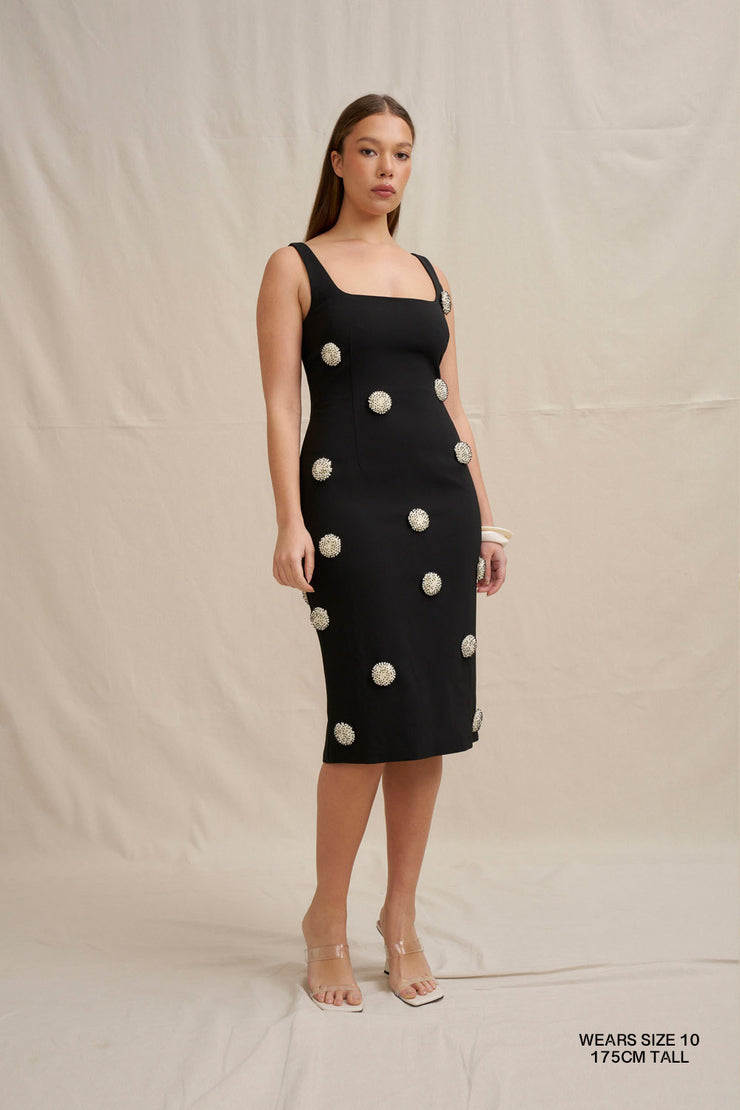 Priscilla Midi Dress - Black