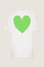 Heart Back Tee - White Green