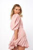 Grid Wrap Mini Dress | Final Sale - Pink