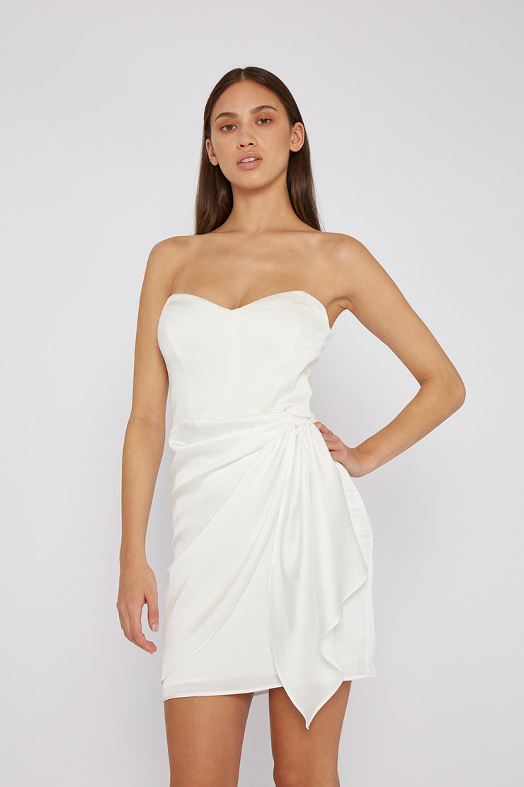 Sofia Strapless Wrap Mini Dress | Final Sale