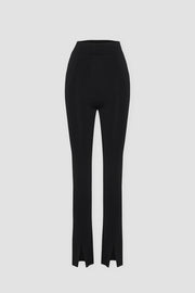 Knit Split Front Pant | Final Sale - Black