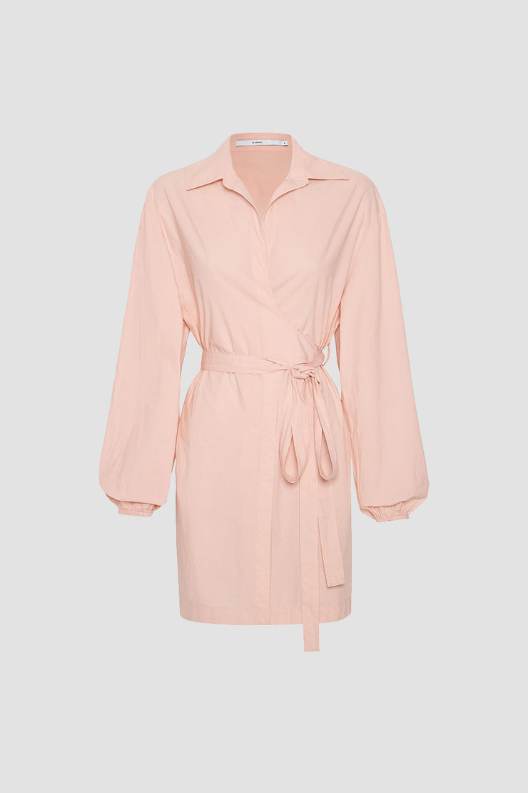 Naomi Cotton Wrap Dress | Final Sale - Pink
