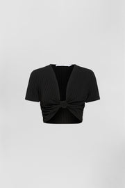 Nina Rib Top | Final Sale - Black