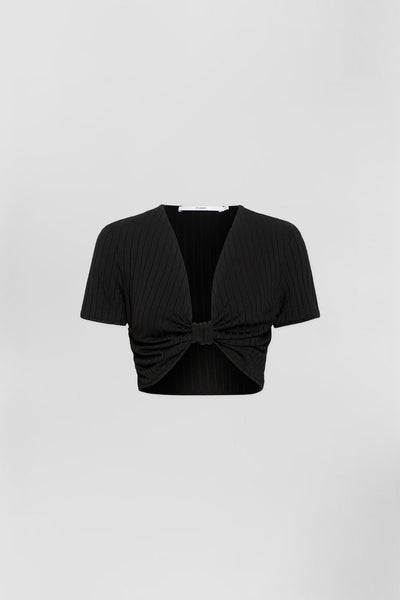 Nina Rib Top | Final Sale - Black