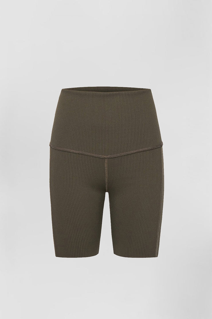 Rib Bike Shorts | Final Sale - Khaki
