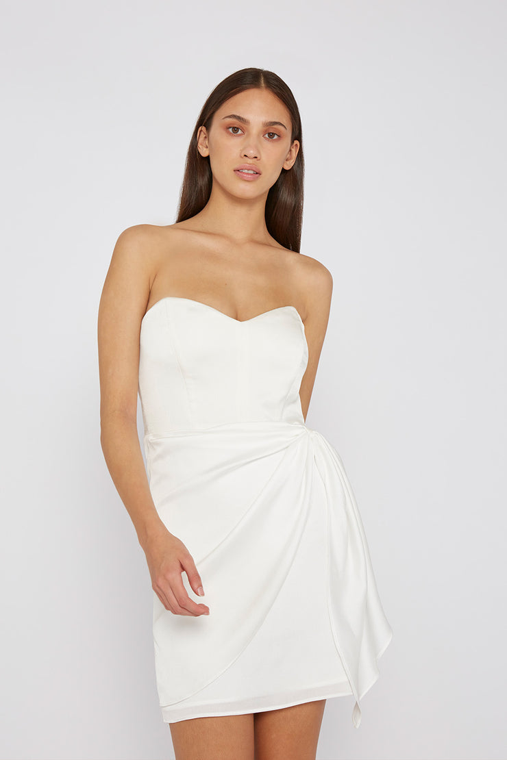 Sofia Strapless Wrap Mini Dress | Final Sale