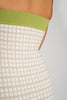Isabella Check Strapless Knit | Final Sale - Pistachio Sand White