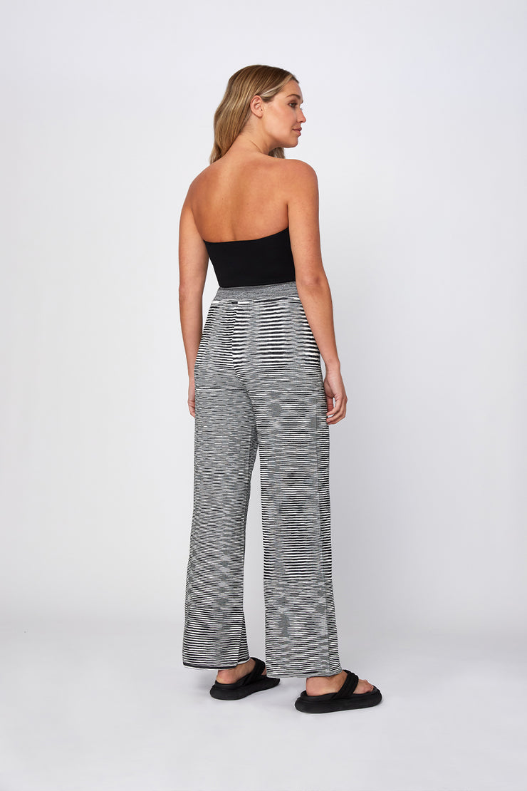 Marle Knit Pant | Final Sale - Black White