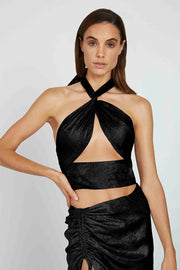 Carmen Gather Skirt | Final Sale - Black
