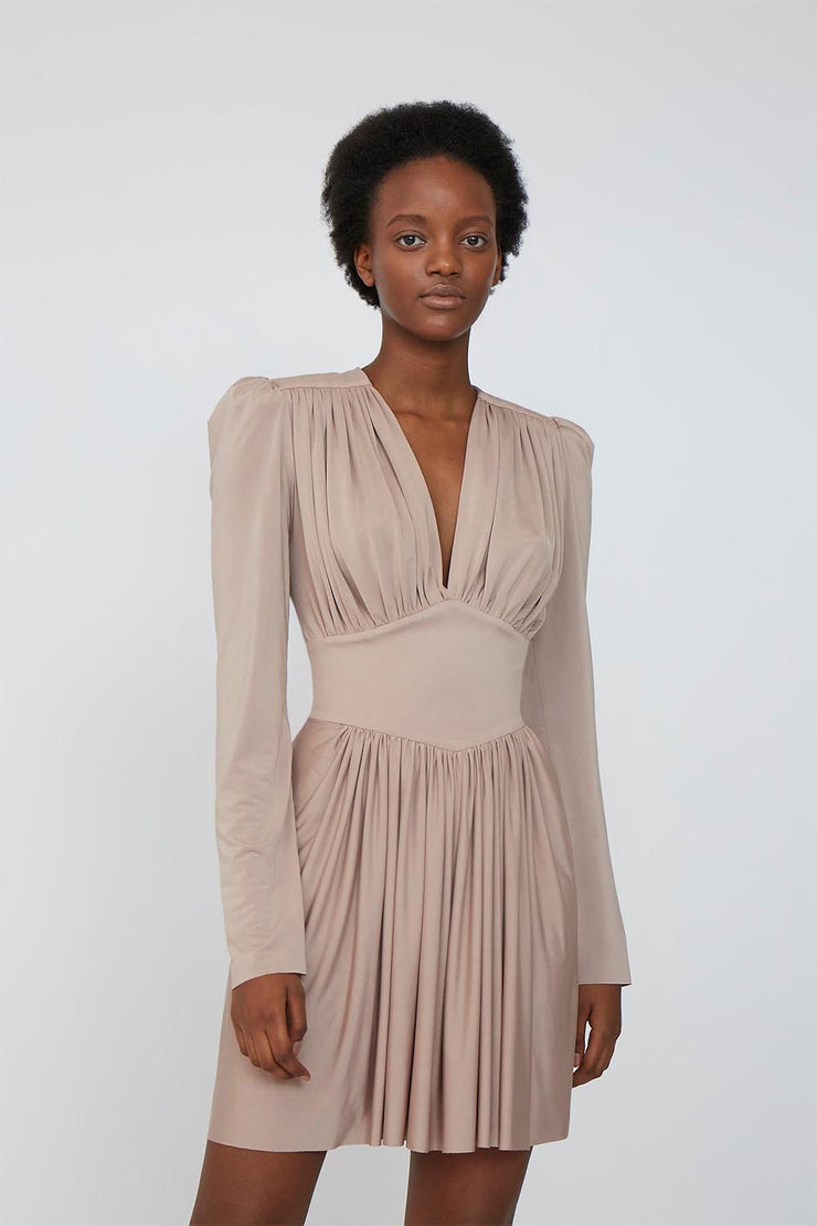 Mila May Sleeve Mini Dress | Final Sale - Taupe