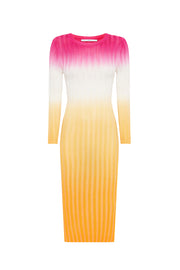 Fuschia Sunrise Ribbed Midi Dress | Final Sale