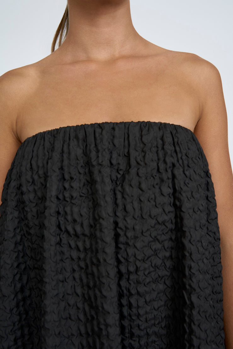 Alia Strapless Gather Maxi | Final Sale - Black