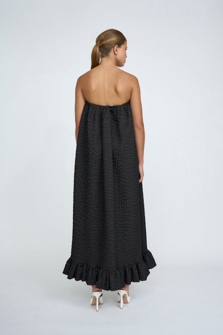 Alia Strapless Gather Maxi | Final Sale - Black