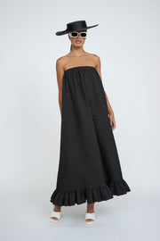 Alia Strapless Gather Maxi | Final Sale - Black