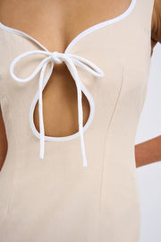 Amelia Curve Mini Dress | Final Sale  - Bone Ivory