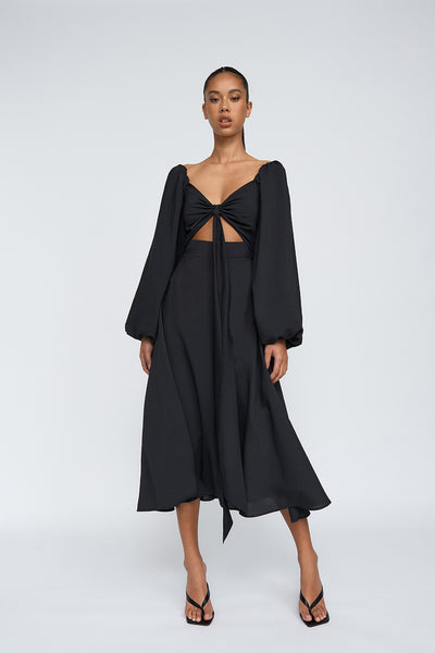 Annika Midi Dress | Final Sale - Black