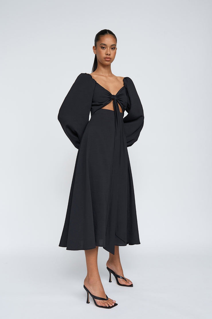 Annika Midi Dress | Final Sale - Black