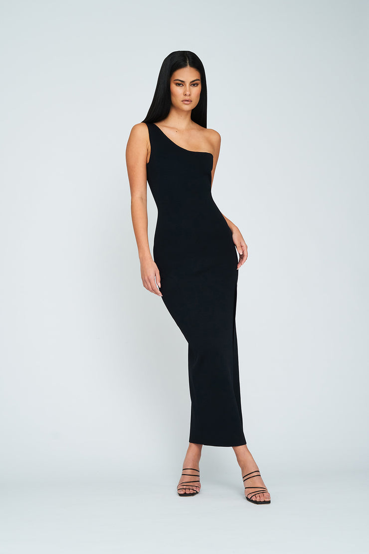 Grace Dress One Shoulder | Final Sale - Black