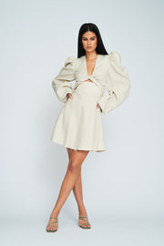 Bethany Linen Twist Mini Dress | Final Sale