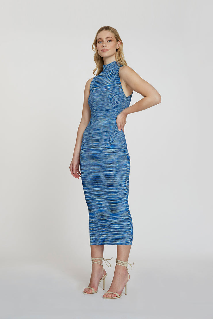 Riley Rib Panel Knit Dress | Final Sale - Ocean