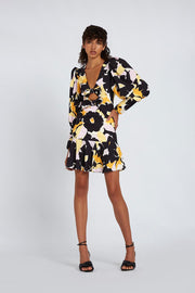 Bold Blooms Flare Mini Dress | Final Sale